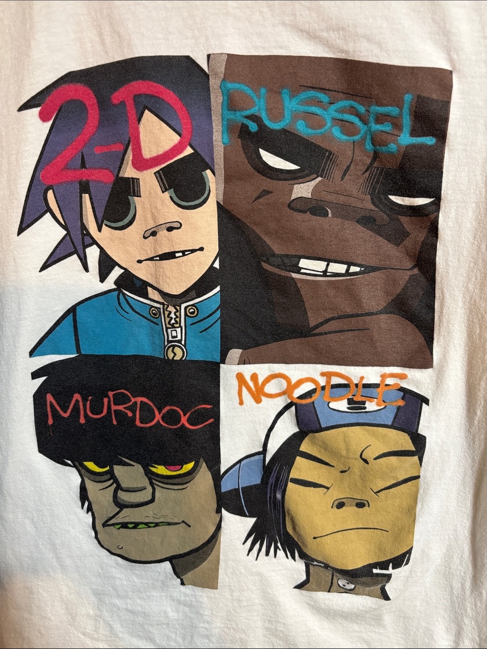 White Graphic Gorillaz Band Crew Neck T-Shirt - Picture 2 of 5